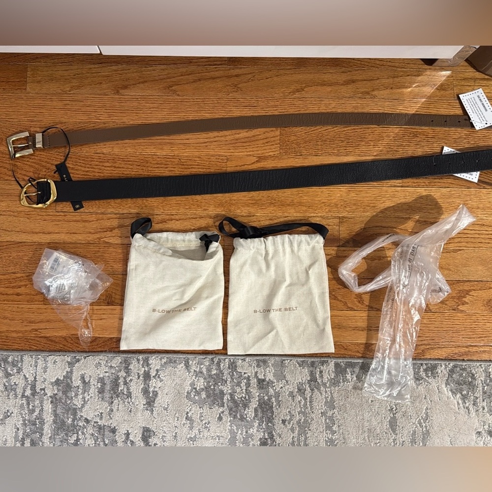 2 New (with tags) B-Low the Belt (women)- 1 Black 1 Tan/Brown both Gold hardware